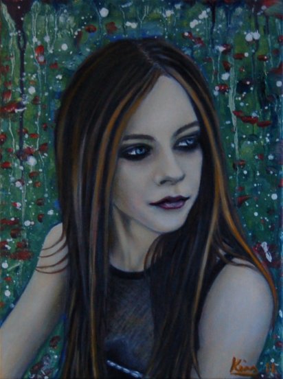 Oil Painting > Black Dog ( Avril Lavigne )